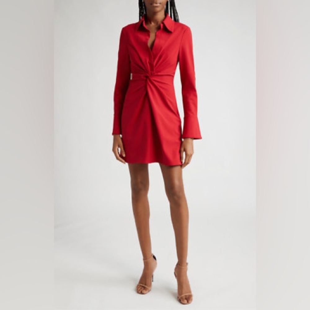Cinq a Sept McKenna knot front shirt dress size 12